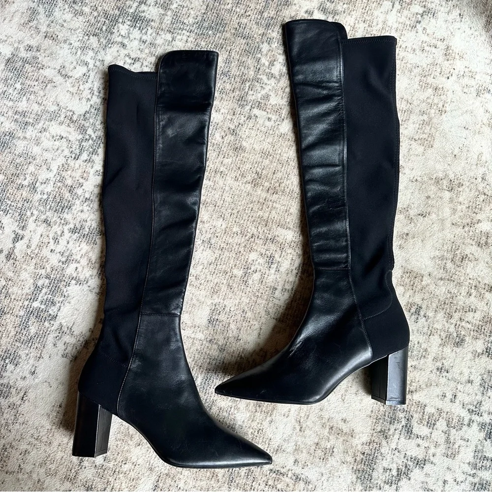 STUART WEITZMAN‎ LINSI OVER THE KNEE BOOT IN BLACK OFF SIZE L-10 R-9.5